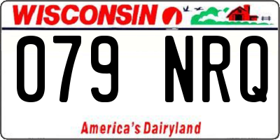 WI license plate 079NRQ