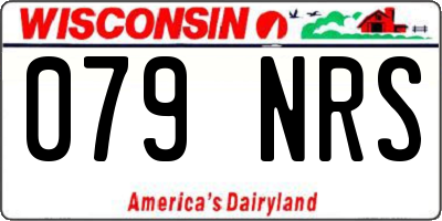 WI license plate 079NRS