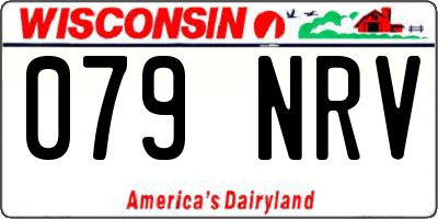 WI license plate 079NRV