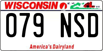 WI license plate 079NSD