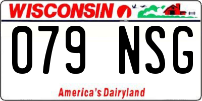 WI license plate 079NSG