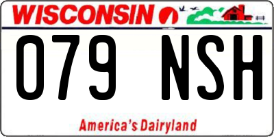 WI license plate 079NSH