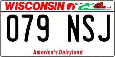 WI license plate 079NSJ