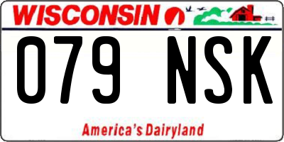 WI license plate 079NSK