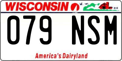 WI license plate 079NSM
