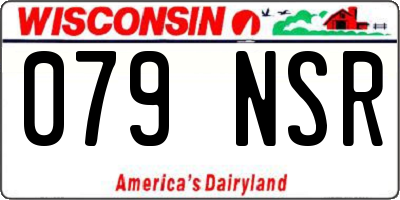 WI license plate 079NSR