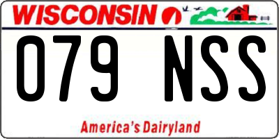 WI license plate 079NSS