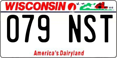 WI license plate 079NST