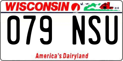 WI license plate 079NSU
