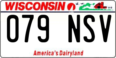WI license plate 079NSV