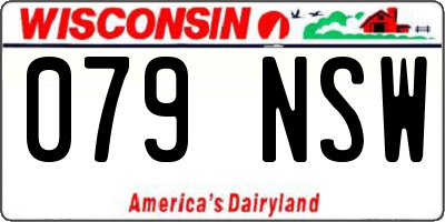 WI license plate 079NSW