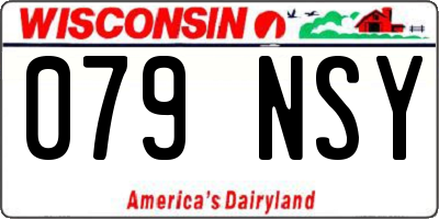 WI license plate 079NSY