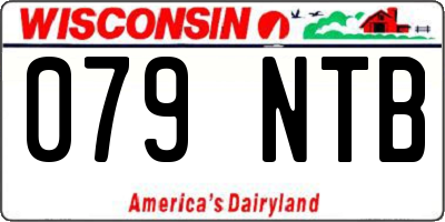 WI license plate 079NTB