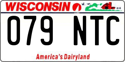 WI license plate 079NTC
