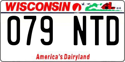 WI license plate 079NTD