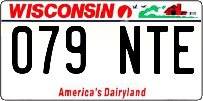 WI license plate 079NTE