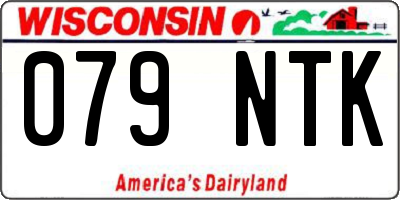 WI license plate 079NTK