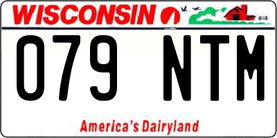 WI license plate 079NTM