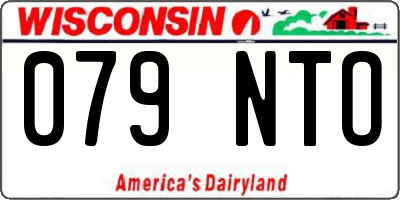 WI license plate 079NTO
