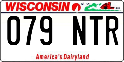 WI license plate 079NTR