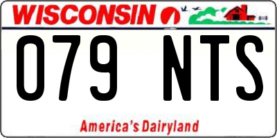 WI license plate 079NTS