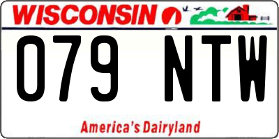 WI license plate 079NTW