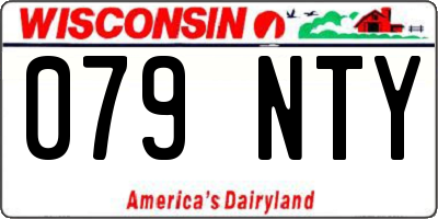 WI license plate 079NTY