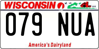 WI license plate 079NUA