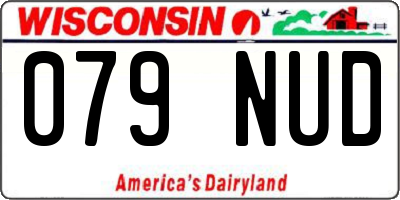 WI license plate 079NUD
