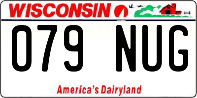 WI license plate 079NUG