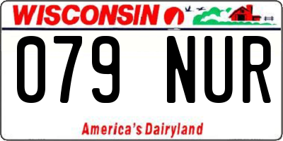 WI license plate 079NUR