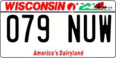 WI license plate 079NUW