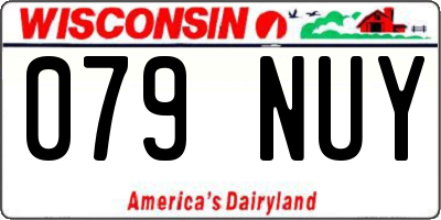 WI license plate 079NUY