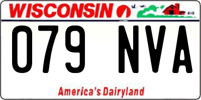 WI license plate 079NVA