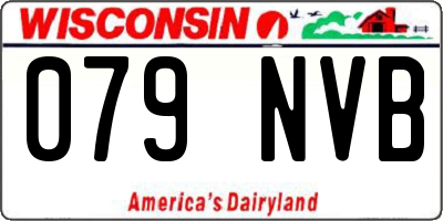 WI license plate 079NVB