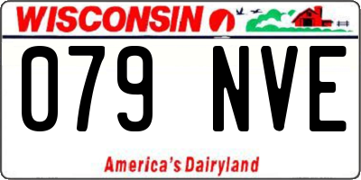 WI license plate 079NVE