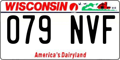 WI license plate 079NVF