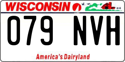 WI license plate 079NVH