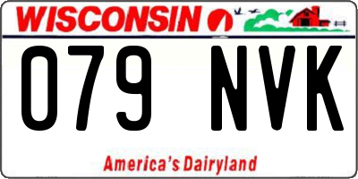 WI license plate 079NVK