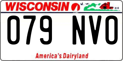 WI license plate 079NVO