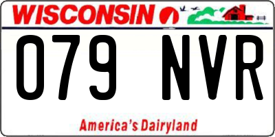 WI license plate 079NVR