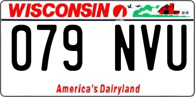 WI license plate 079NVU