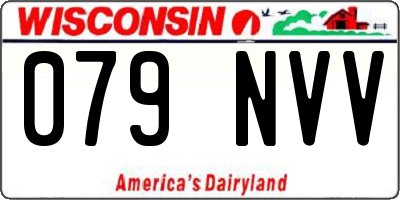 WI license plate 079NVV