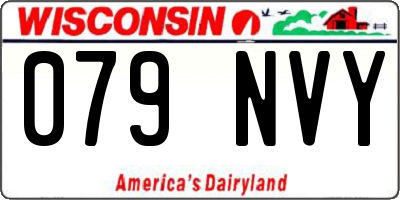 WI license plate 079NVY