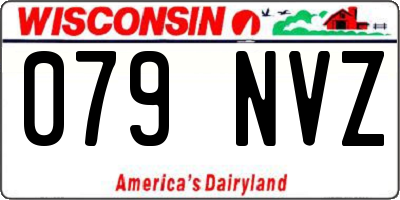WI license plate 079NVZ