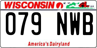 WI license plate 079NWB