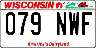 WI license plate 079NWF