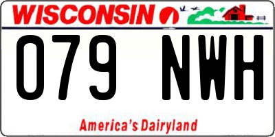 WI license plate 079NWH