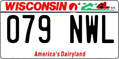 WI license plate 079NWL
