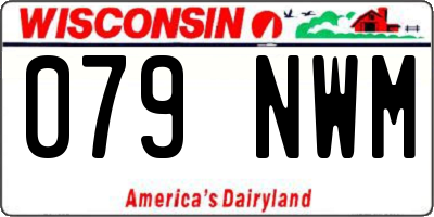 WI license plate 079NWM